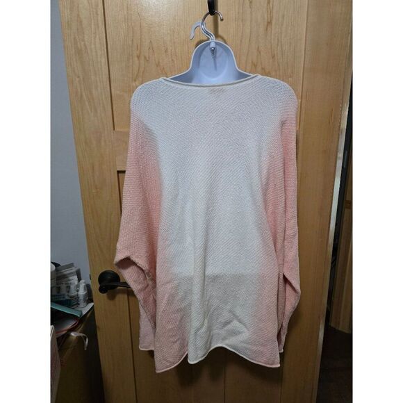 Pure Jill Womens 3X Ombre Sweater Pink & White Cotton Blend - Picture 4 of 7